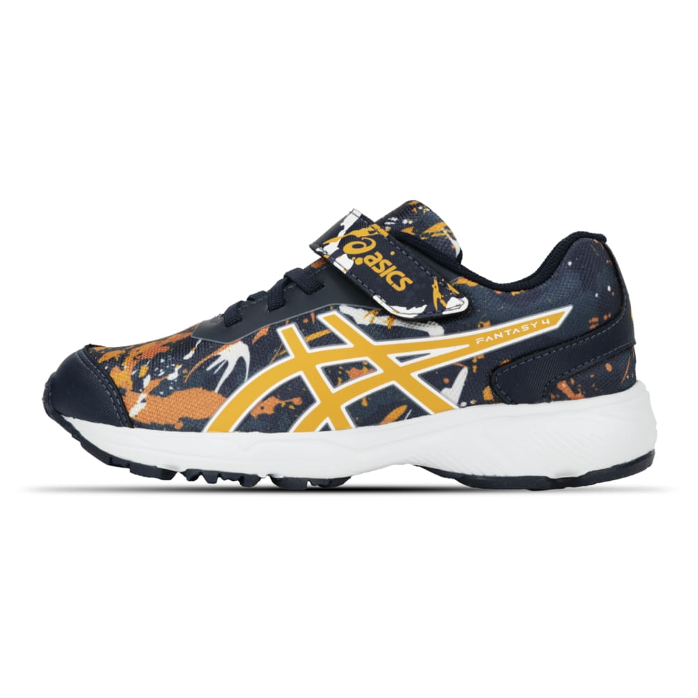 Tênis ASICS Fantasy 4 - Infantil - Azul/Amarelo