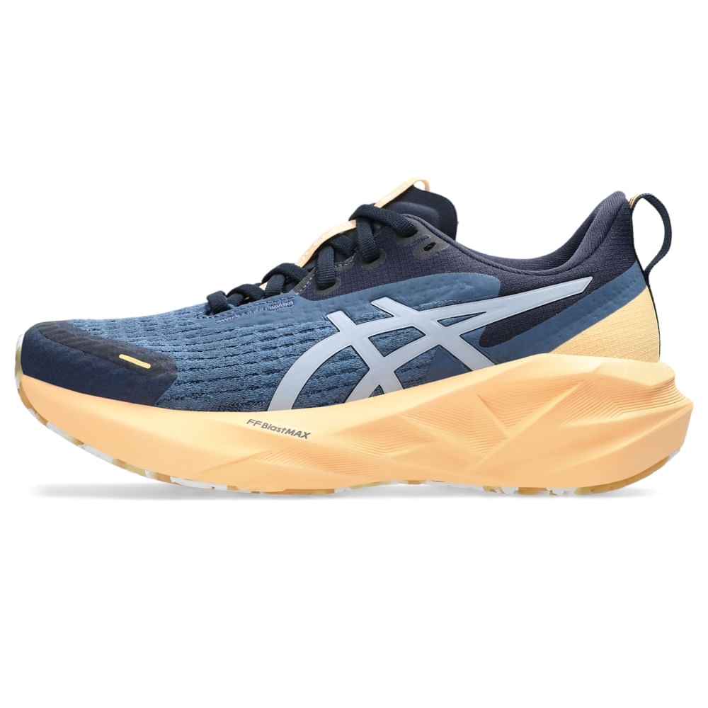 Tênis ASICS Novablast 5 Lite-Show – Feminino – Prata/Laranja