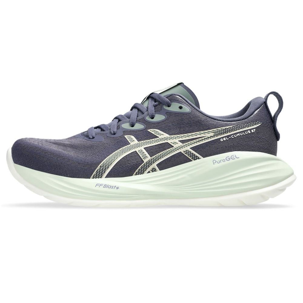 Tênis ASICS GEL-Cumulus 27 - Feminino - Azul/Bege - tam: 34