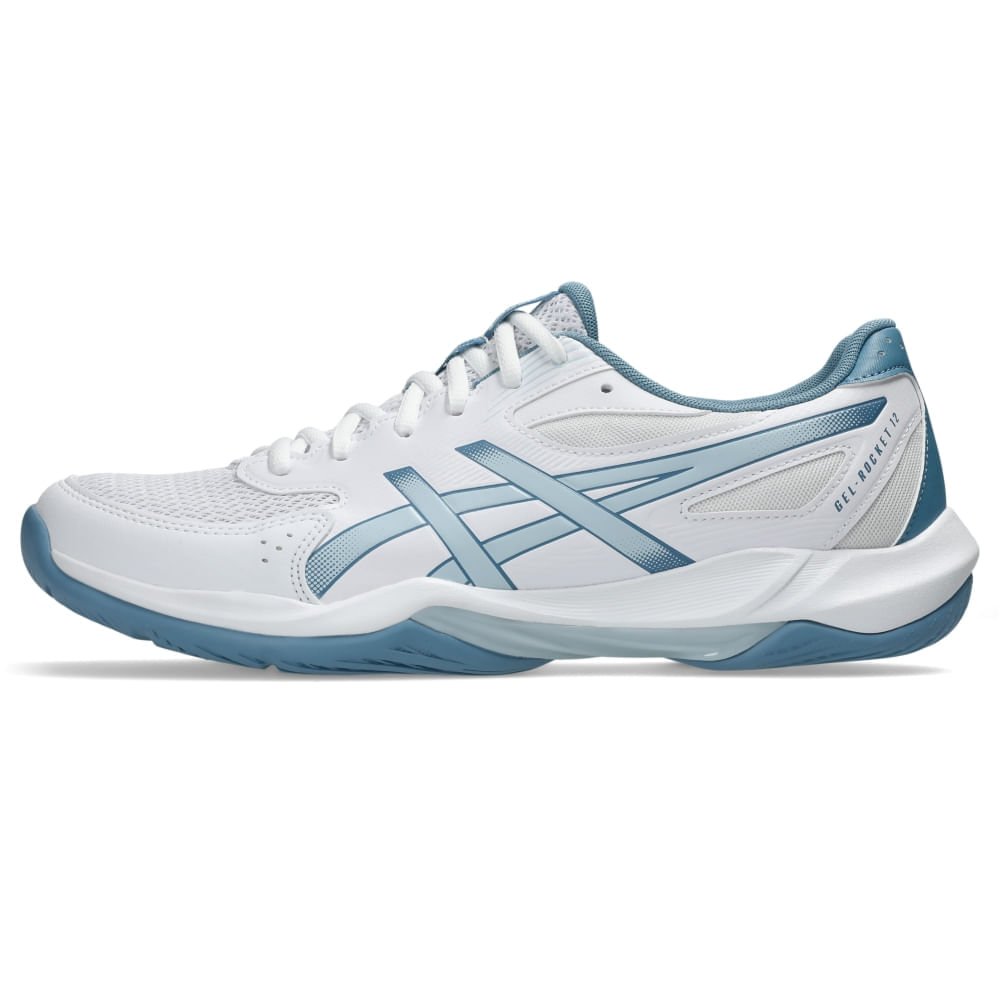 Tênis ASICS Gel-Rocket 12 - Masculino - Branco/Azul