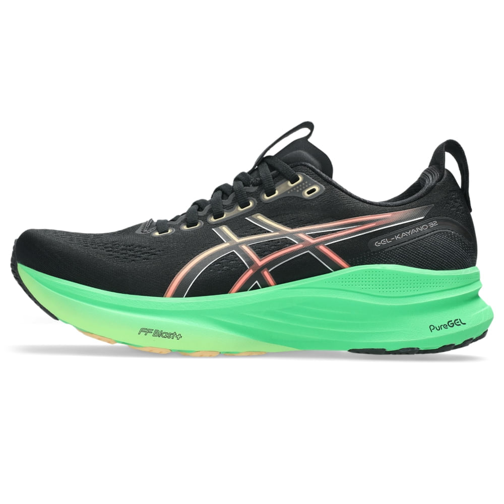 Tênis ASICS GEL-Kayano 32 - Masculino - Preto/Verde - tam: 41