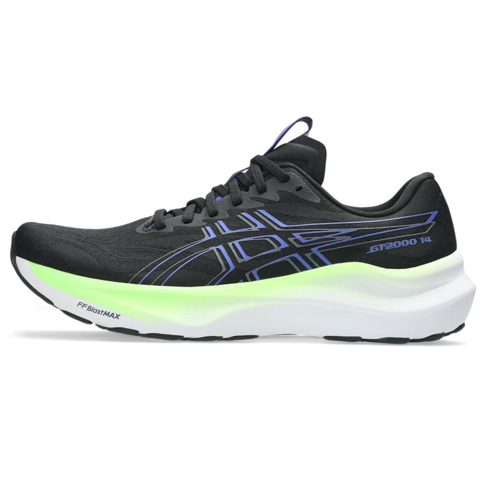 Tênis ASICS GT-2000 14 - Masculino - Preto/Azul - tam: 38 Menor preço em Tênis ASICS GT-2000 14 - Masculino - Preto/Azul - tam: 38