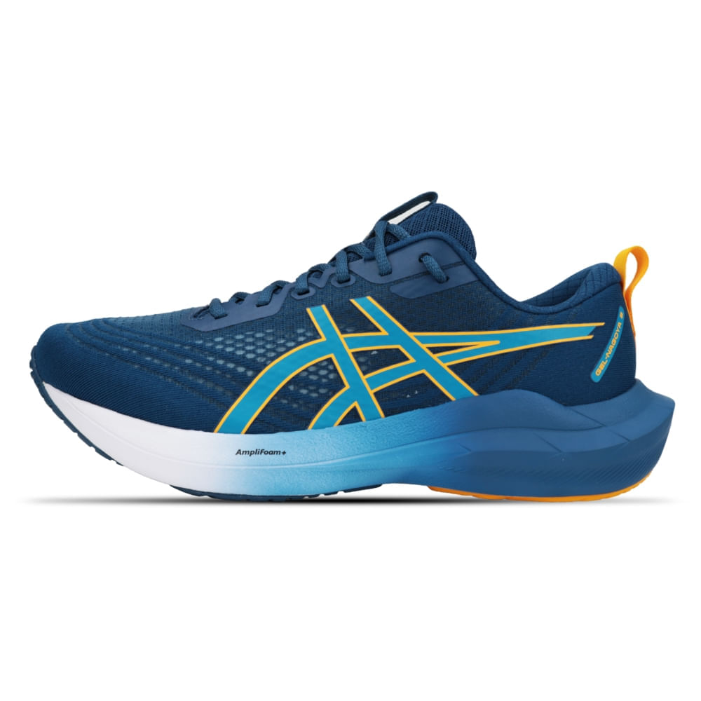 nabe　36サイズ Tênis ASICS GEL-Nagoya 8 - Masculino - Azul/Laranja - ASICS Brasil