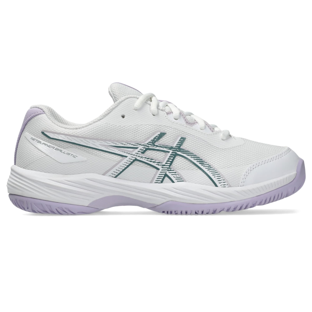 Tênis ASICS Gel-Netburner Ballistic 4 Gs - Infantil - Branco/Azul - tam: 30