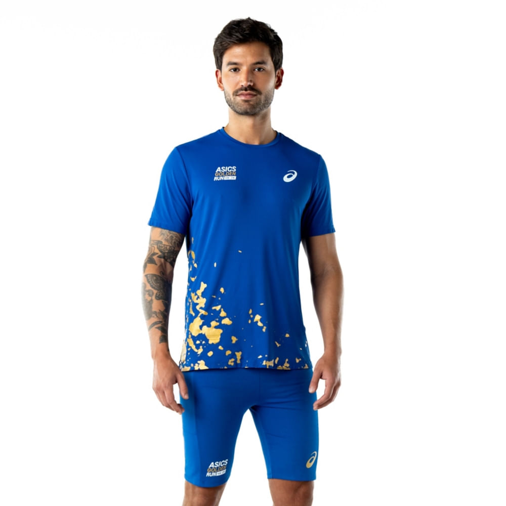 Camiseta Golden Run Performance - Azul - tam: P