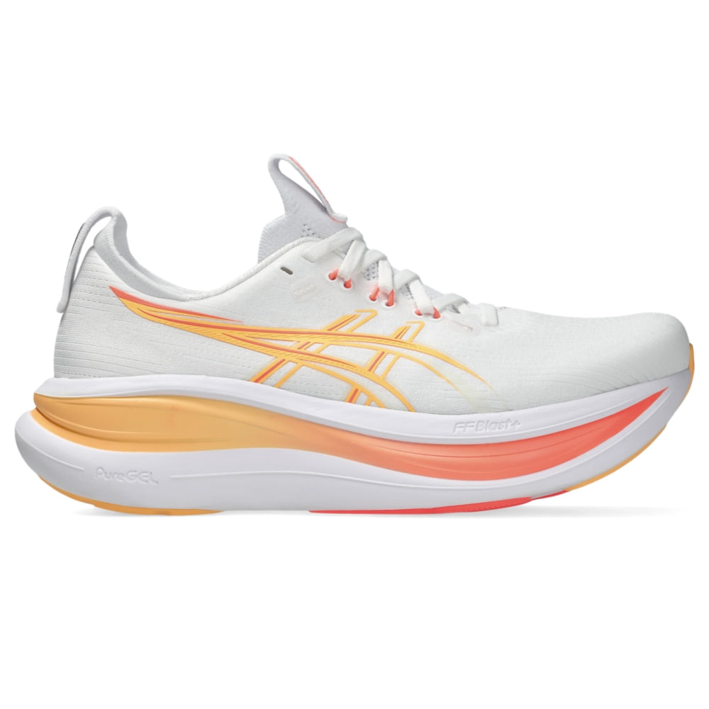 Tênis ASICS GEL Nimbus 28 - Feminino - Branco/Rosa - tam: 41.5
