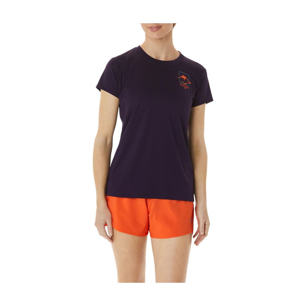 Camiseta ASICS Fujitrail™ - Feminina - Azul Marinho