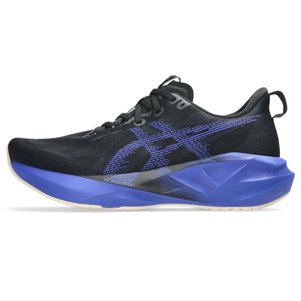 Tênis ASICS Novablast 5 - Masculino - Preto/Azul