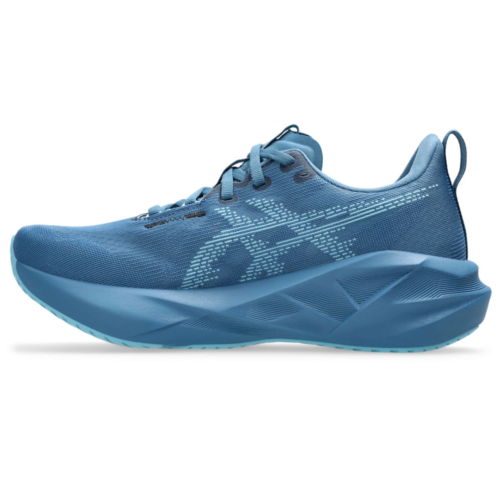 Tênis ASICS Novablast 5 - Feminino - Azul/Azul