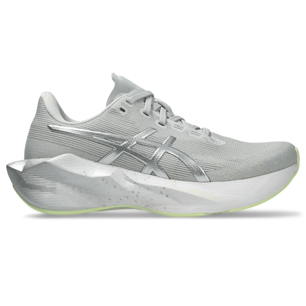 Tênis ASICS Novablast 6 Platinum - Prata/Verde - tam: 35