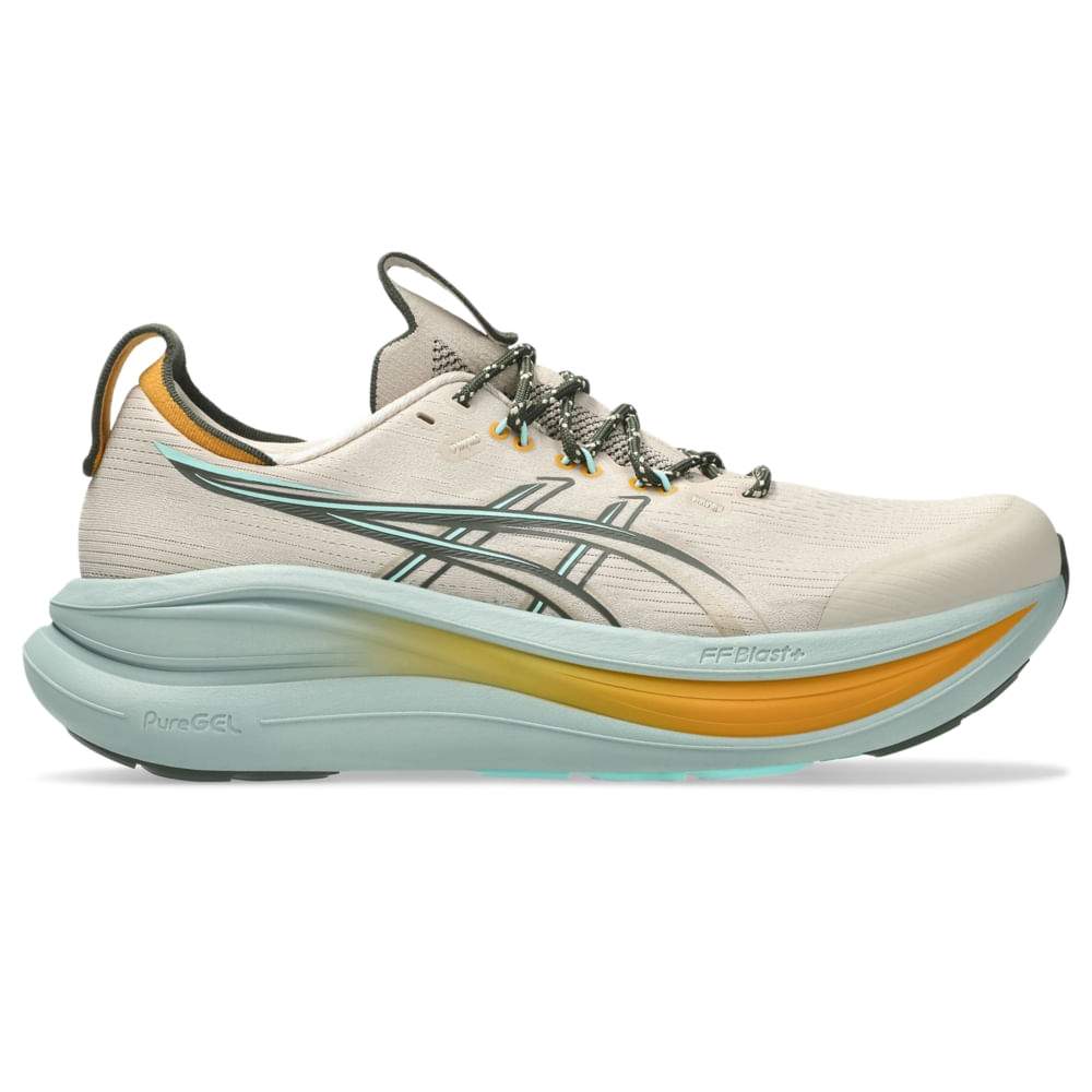 Tênis ASICS Gel- Nimbus 28 TR - Bege/Azul - tam: 41