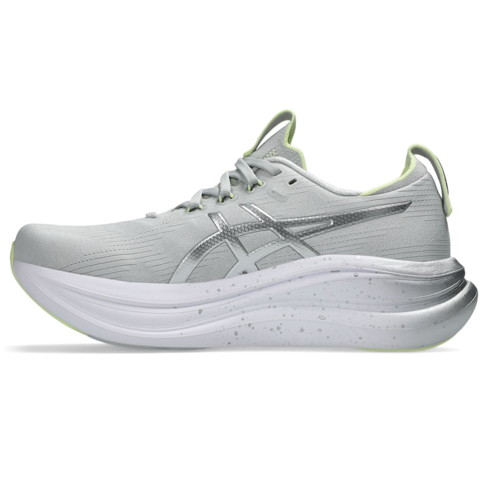 Tênis ASICS Gel- Nimbus 28 Platinum - Prata/Verde - tam: 41 — foto 8