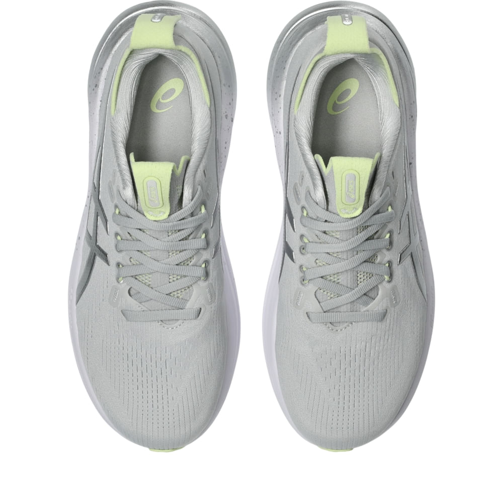 Tênis ASICS Gel- Nimbus 28 Platinum - Prata/Verde - tam: 43 — foto 6