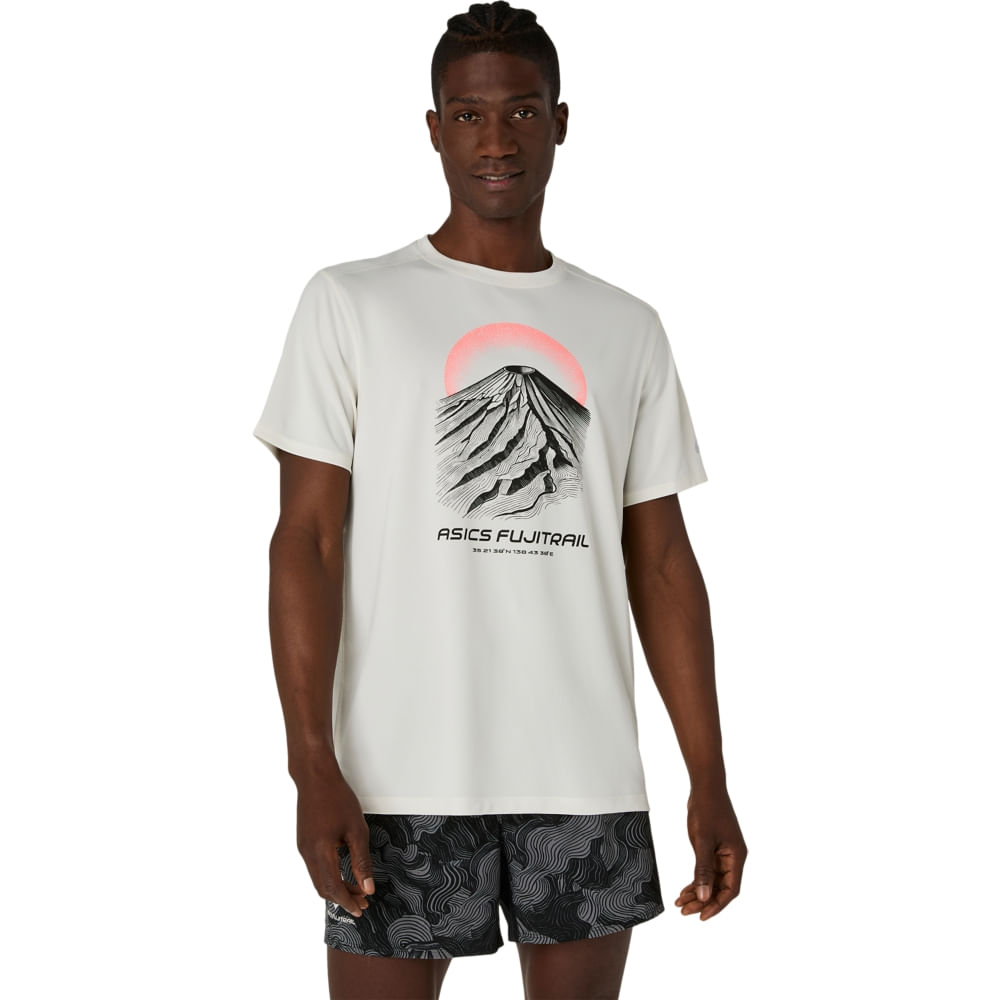 Camiseta Fujitrail Logo Ss Top - Creme - tam: M