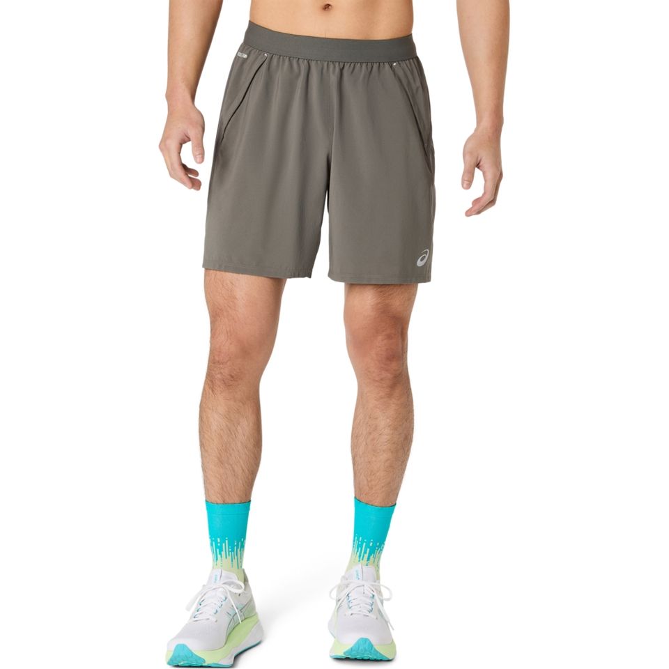 Shorts Asics Road 2-N-1 7in  - Masculino - Cinza