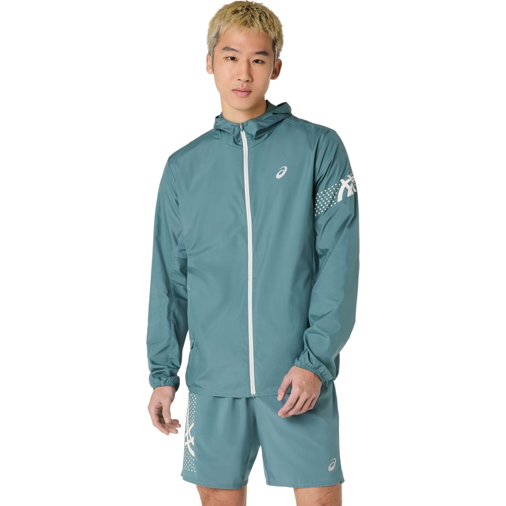 Jaqueta ASICS Icon - Masculino - FOGGY TEAL - tam: G