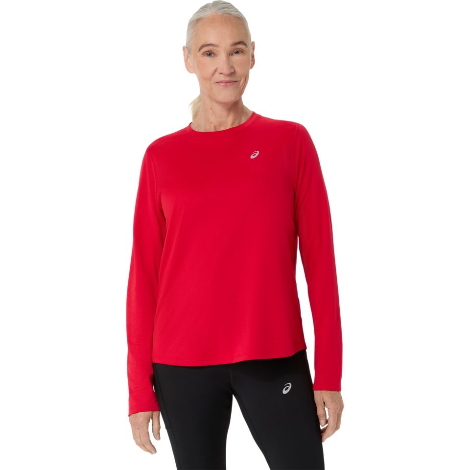 Camiseta Asics Manga Longa Silver - Feminino - Vermelho