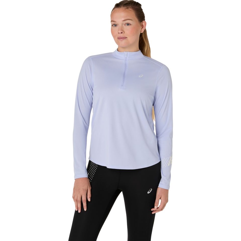 Camiseta Manga Longa Icon 1/2 Zip Ls Top - Azul Claro