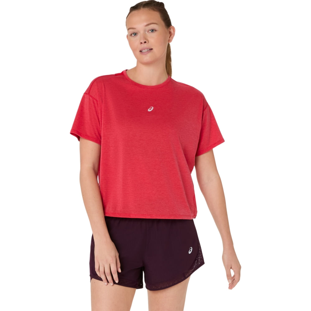Nagino Run Ss Top - Vermelho — ASICS