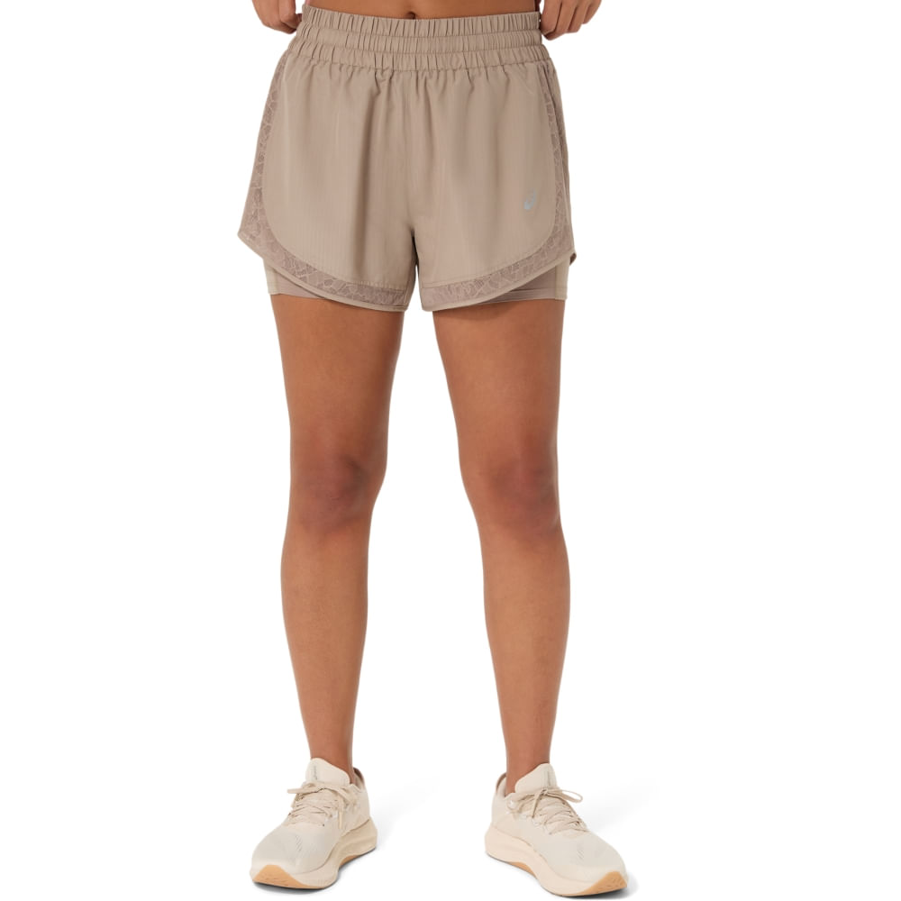 Nagino Run 2-N-1 Short - Marrom — ASICS