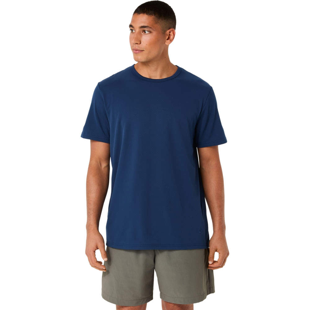 Camiseta ASICS Actiadapt Packable Short Sleeve Top - Azul - tam: PP