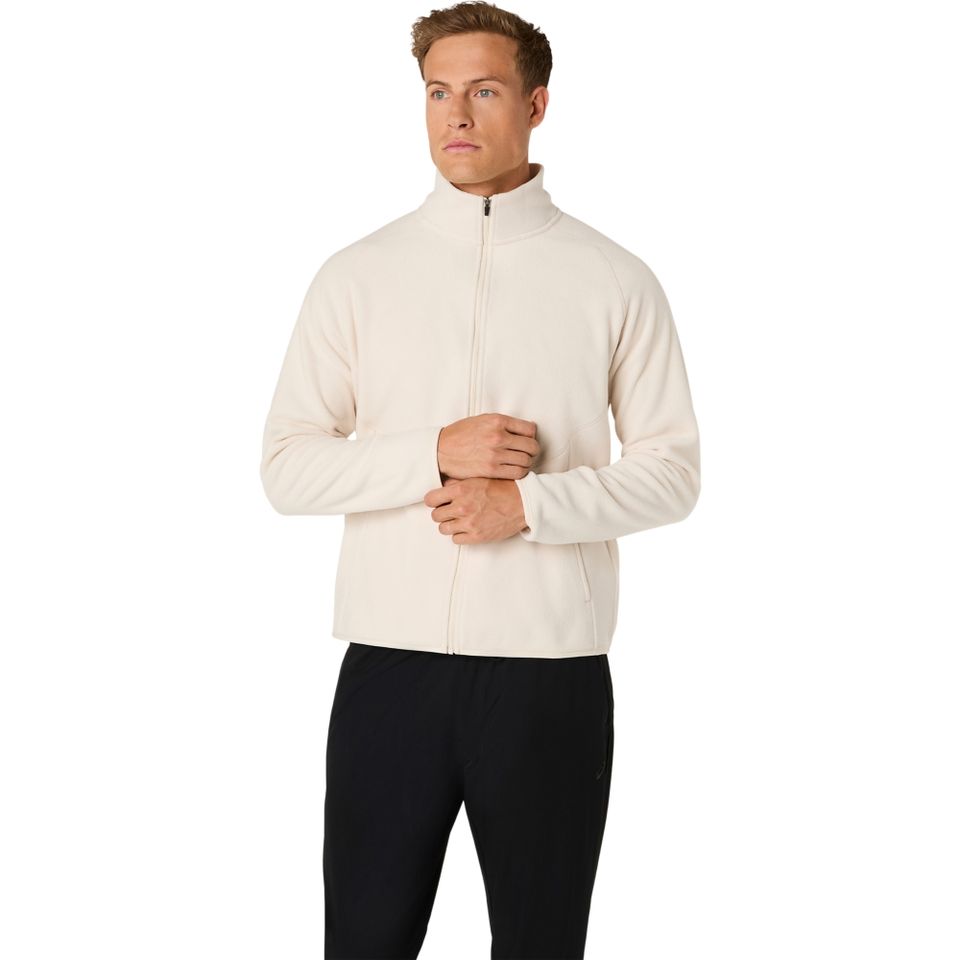 Blusão Asics Refined Texture Fleece Full Zip - Bege