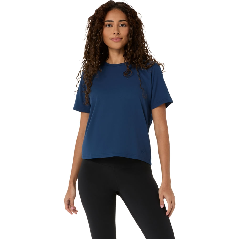Camiseta ASICS Actiadapt Packable Short Sleeve Top - Azul - tam: P
