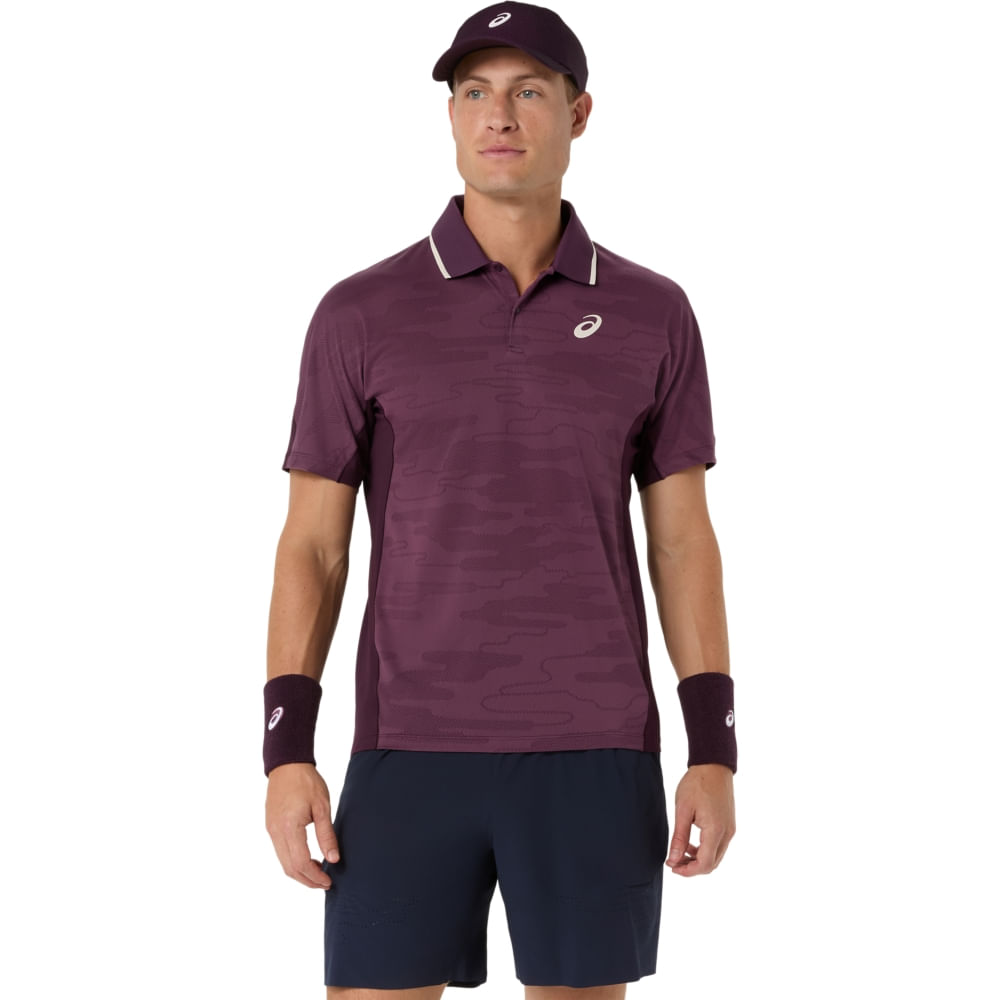 Camiseta ASICS Match Jacquard Polo - Rosa - tam: PP