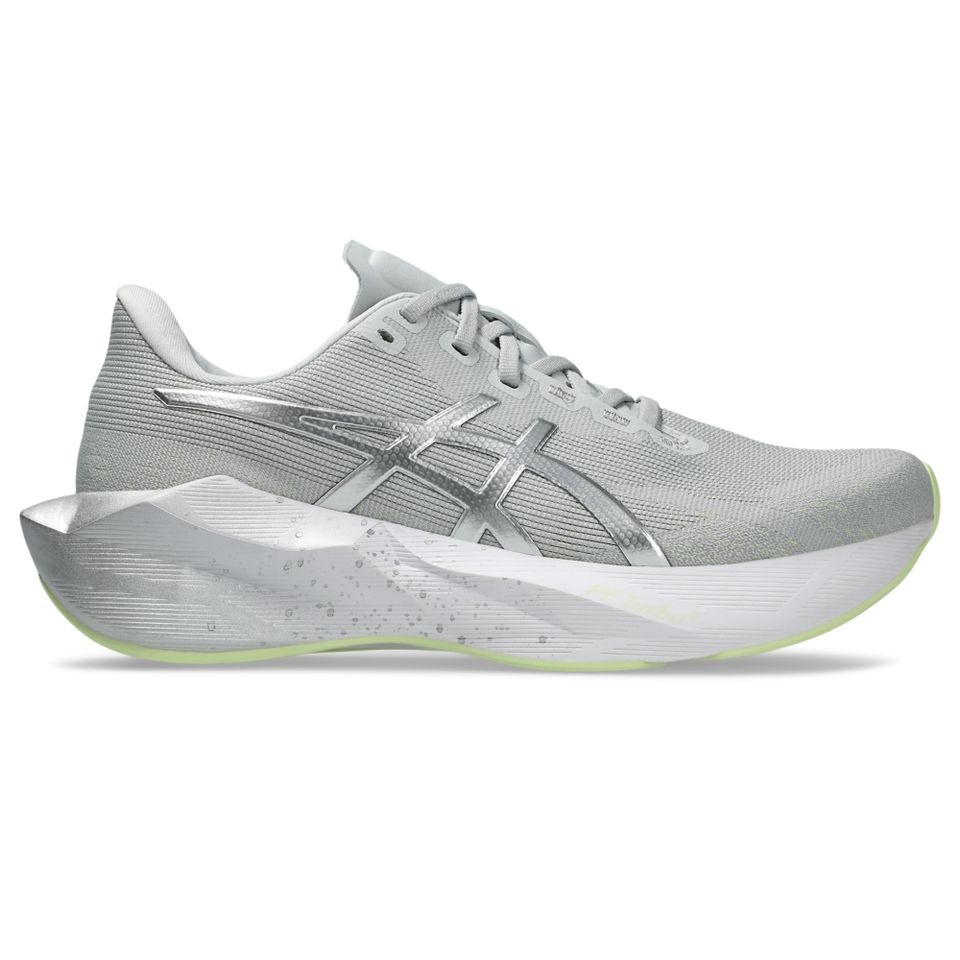Tênis Asics Novablast 6 Platinum - Prata/Verde
