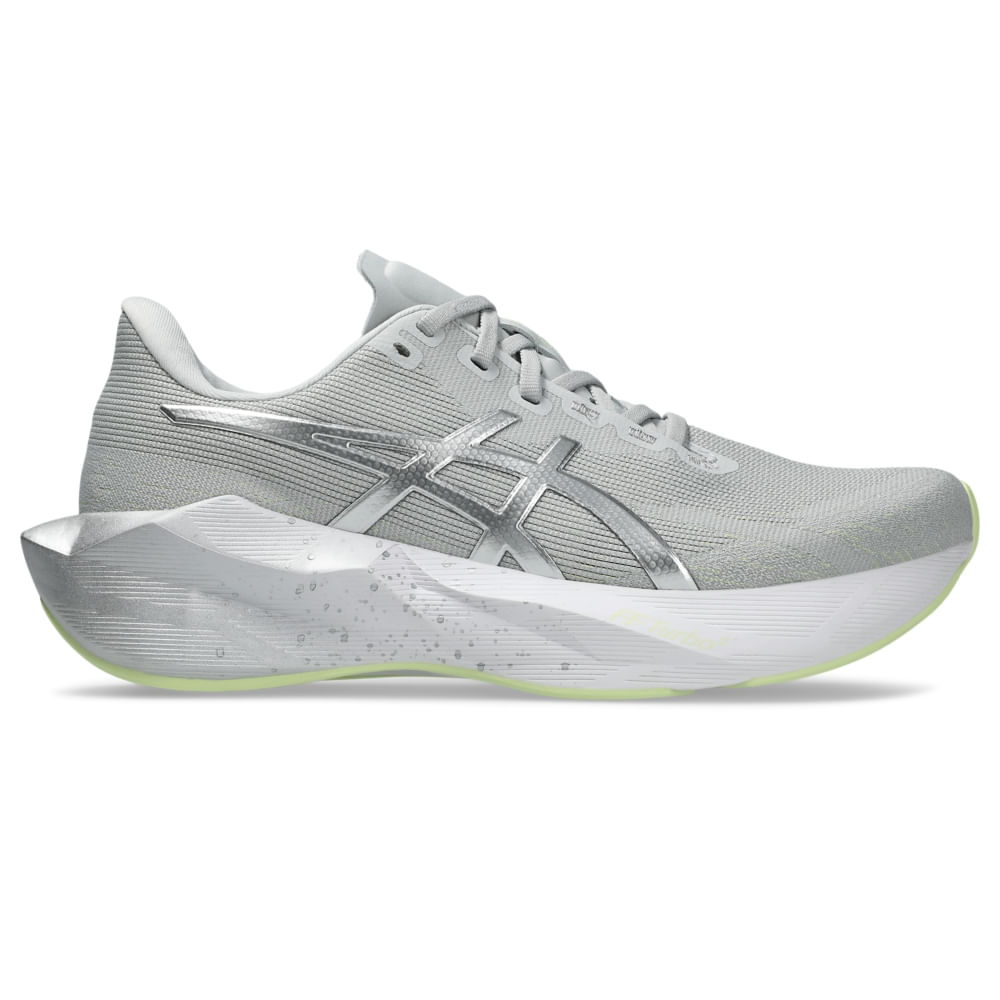 Tênis ASICS Novablast 6 Platinum - Prata/Verde - tam: 47