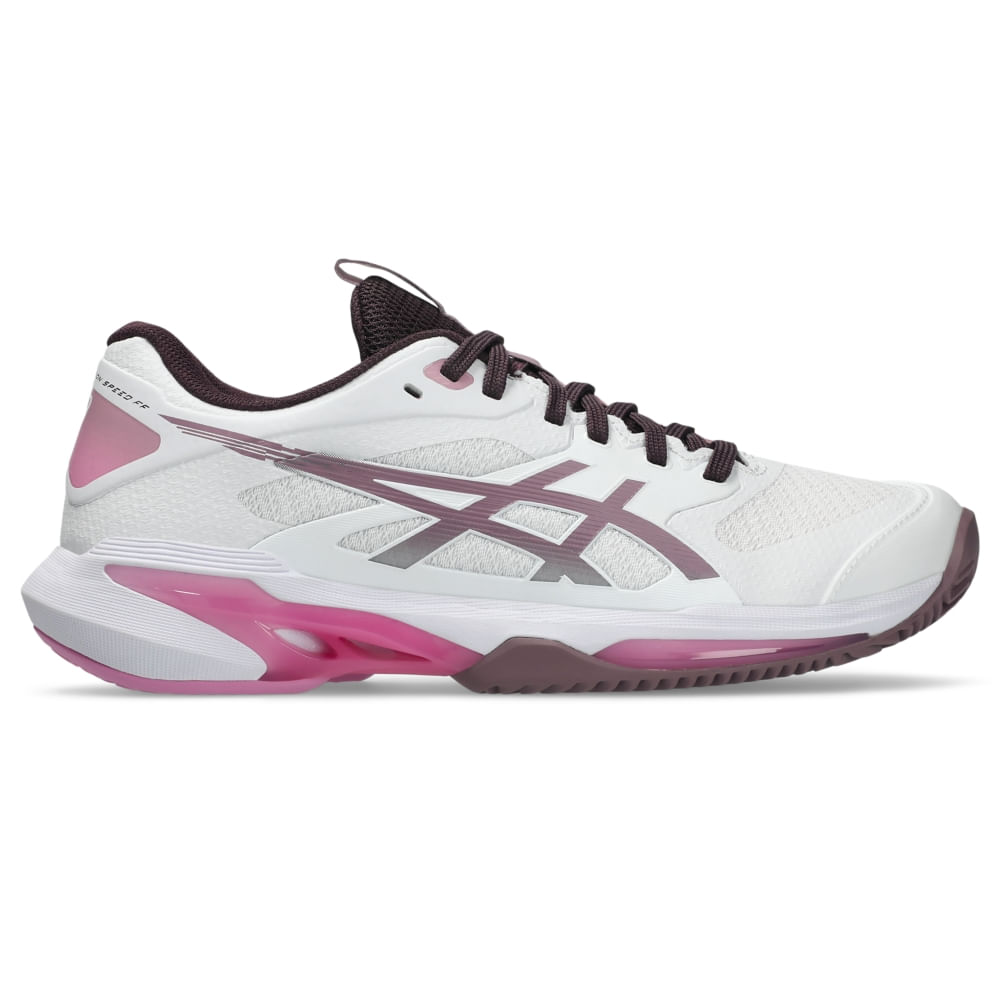 Tênis ASICS Solution Speed Ff 4 Saibro - Feminino - Branco/Roxo - tam: 37
