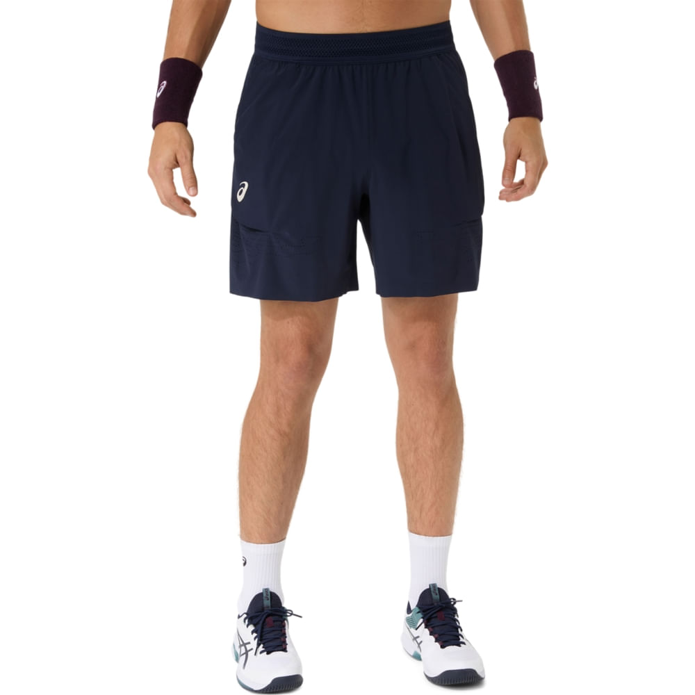 Shorts ASICS Match Laser Cut 7In - Azul - tam: P