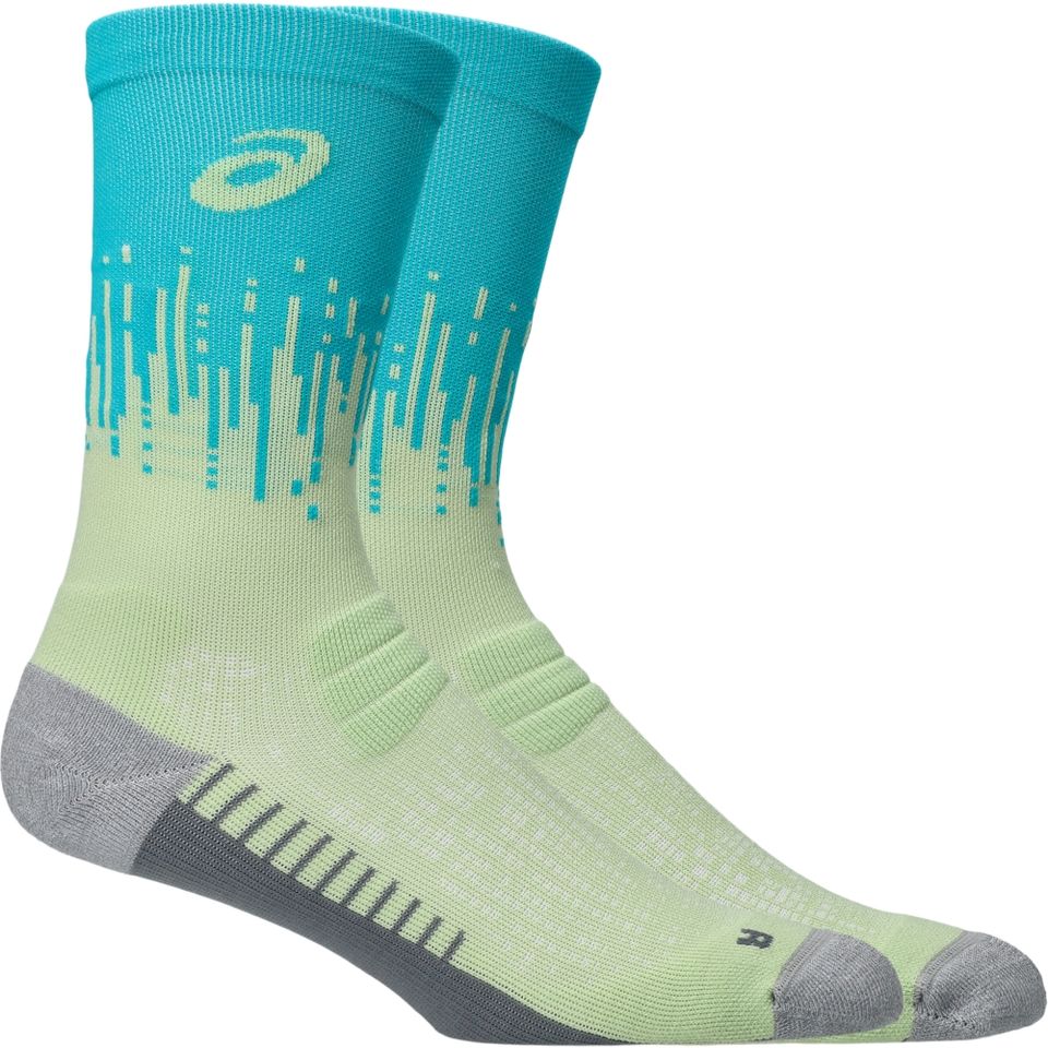 Performance Run Sock Crew - Amarelo/Azul