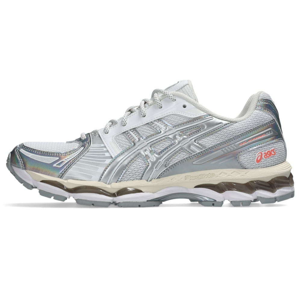 Tênis ASICS GEL-Kayano 12.1 - Unissex - Branco/Prata