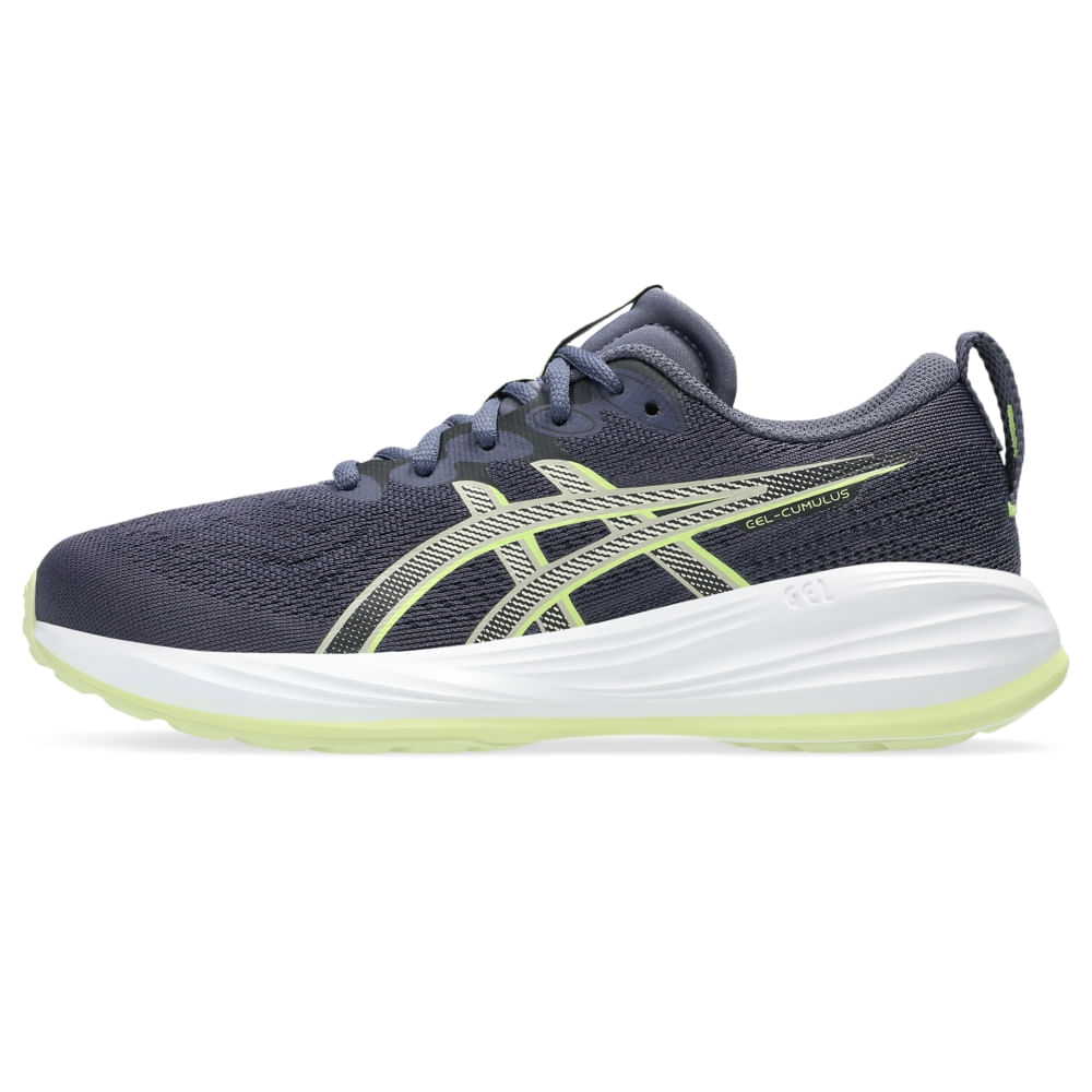 Tênis ASICS GEL-Cumulus 27 GS - Infantil - Azul/Amarelo - tam: 35.5