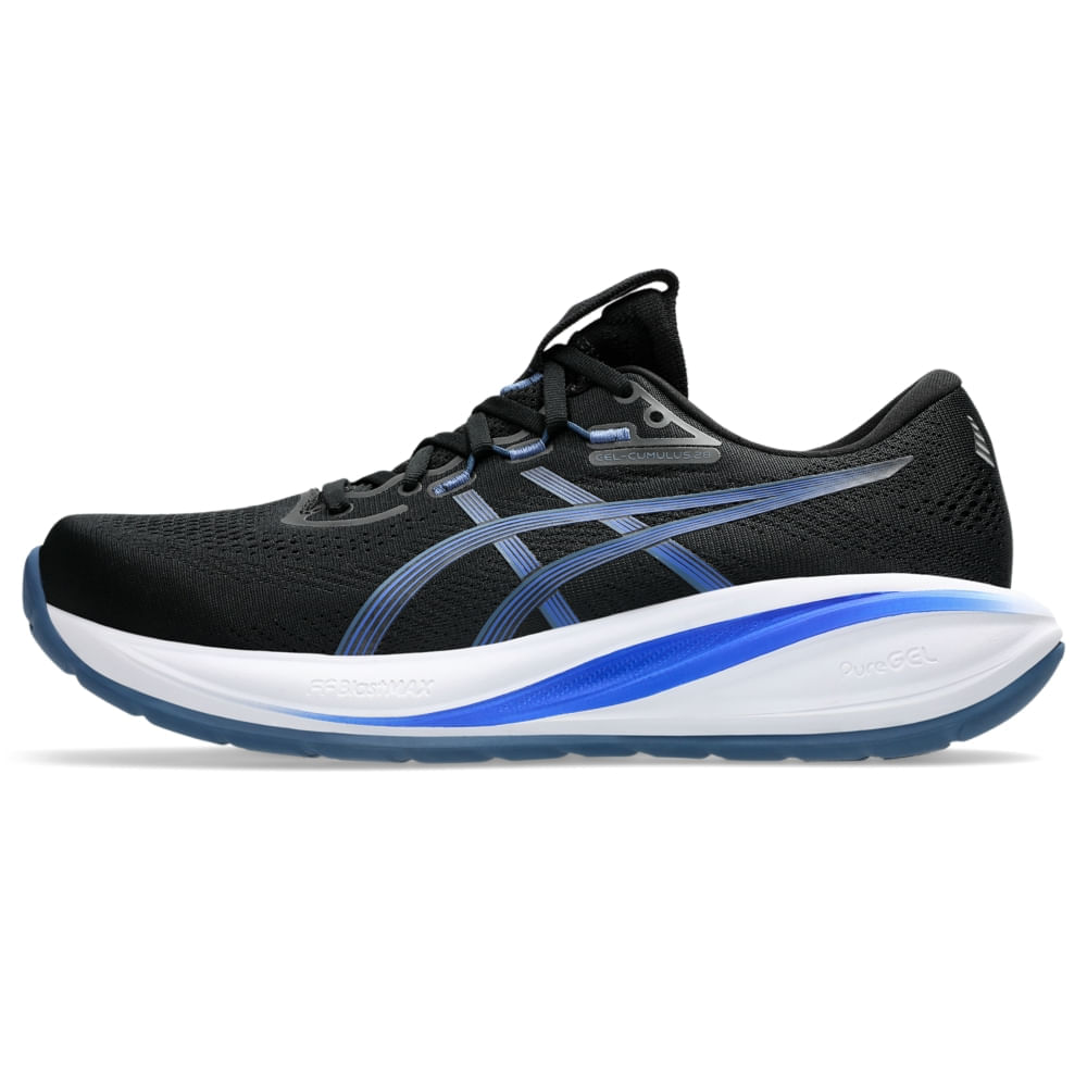Tênis ASICS GEL-Cumulus 28 - Masculino - Preto/Azul - tam: 47