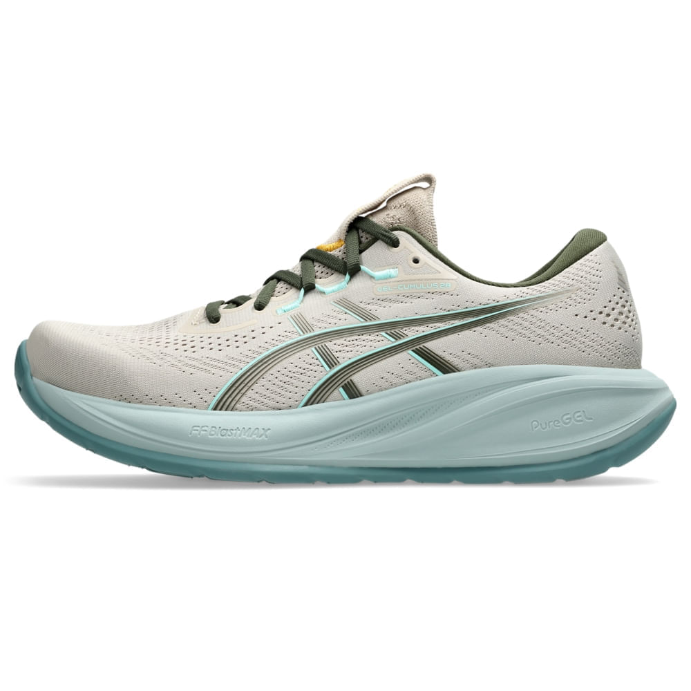Tênis ASICS GEL-Cumulus 28 - Masculino - Bege/Verde - tam: 44
