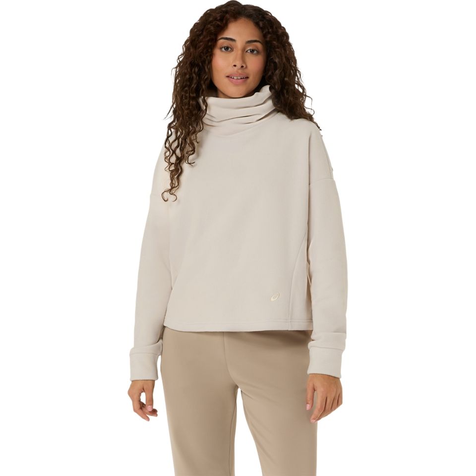 Blusa Manga Longa Asics Nagino Refined Texture Fleece - Bege