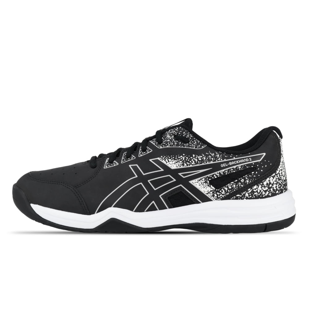 Tênis ASICS Gel-Backhand 2 - Masculino - Preto/Prata - tam: 41.5