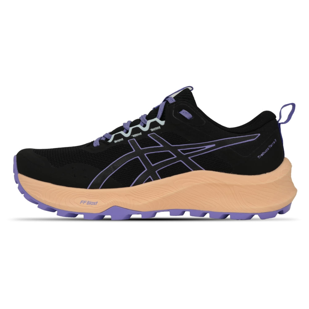 Tênis ASICS Trabuco Terra 3 - Feminino - Preto/Roxo - tam: 33