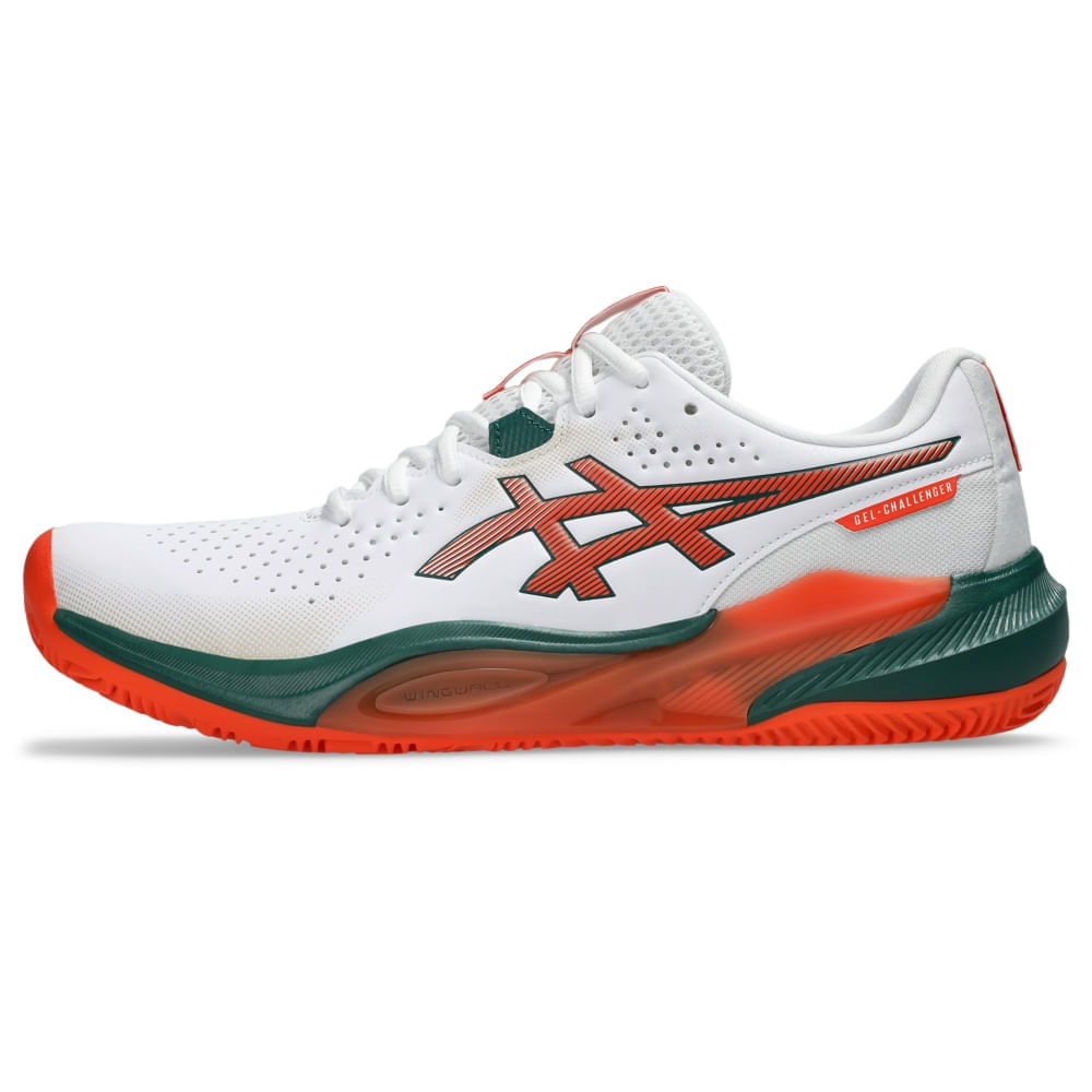 Tênis ASICS Gel-Challenger 15 Padel - Masculino - Branco/Laranja - tam: 40