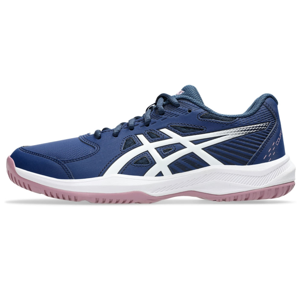 Tênis ASICS Court Slide 4 - Feminino - Azul/Branco - tam: 38