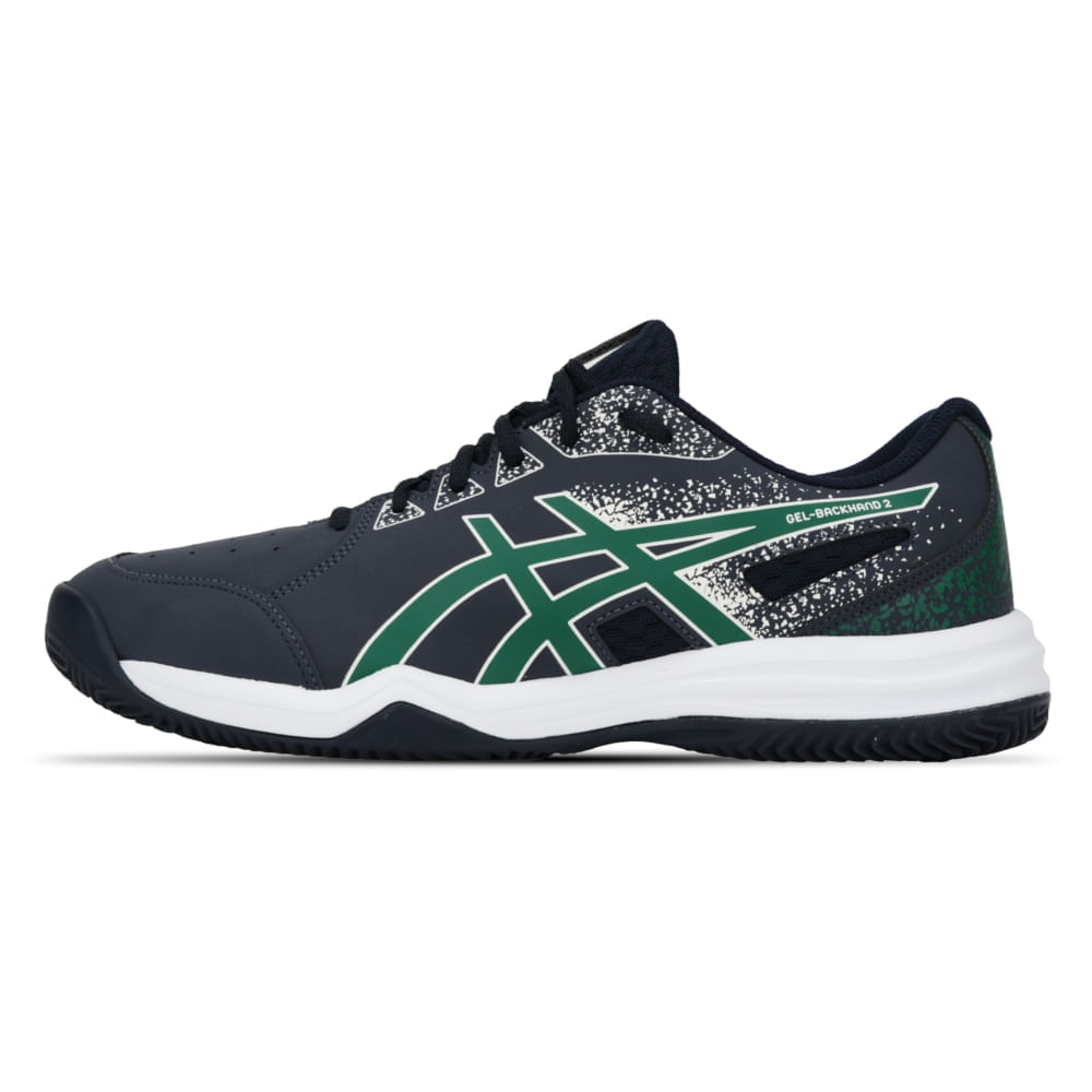 Tênis ASICS Gel-Backhand 2 Saibro - Masculino - Azul/Bege - tam: 41