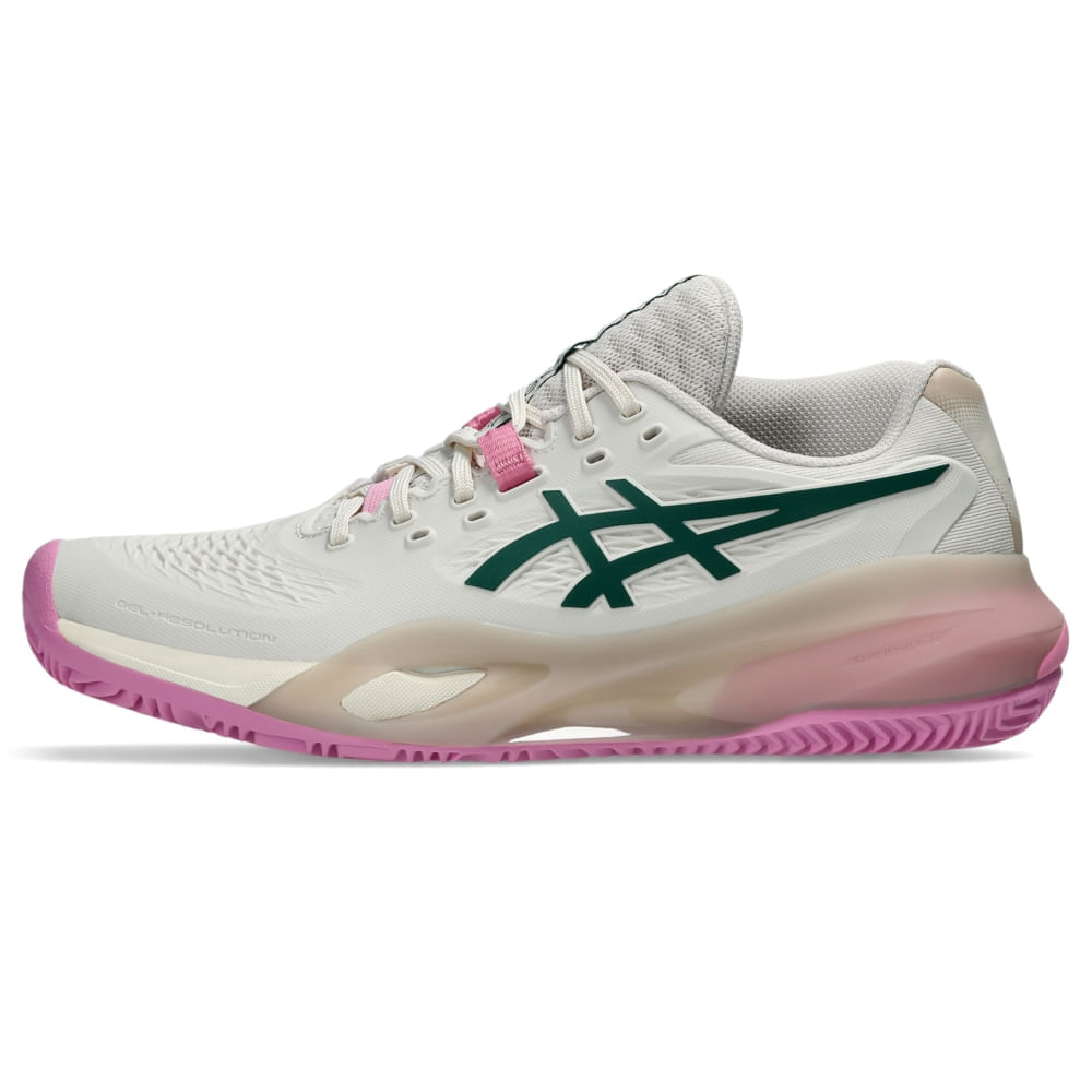 Tênis ASICS Gel-Resolution X Padel - Feminino - Bege/Verde - tam: 42