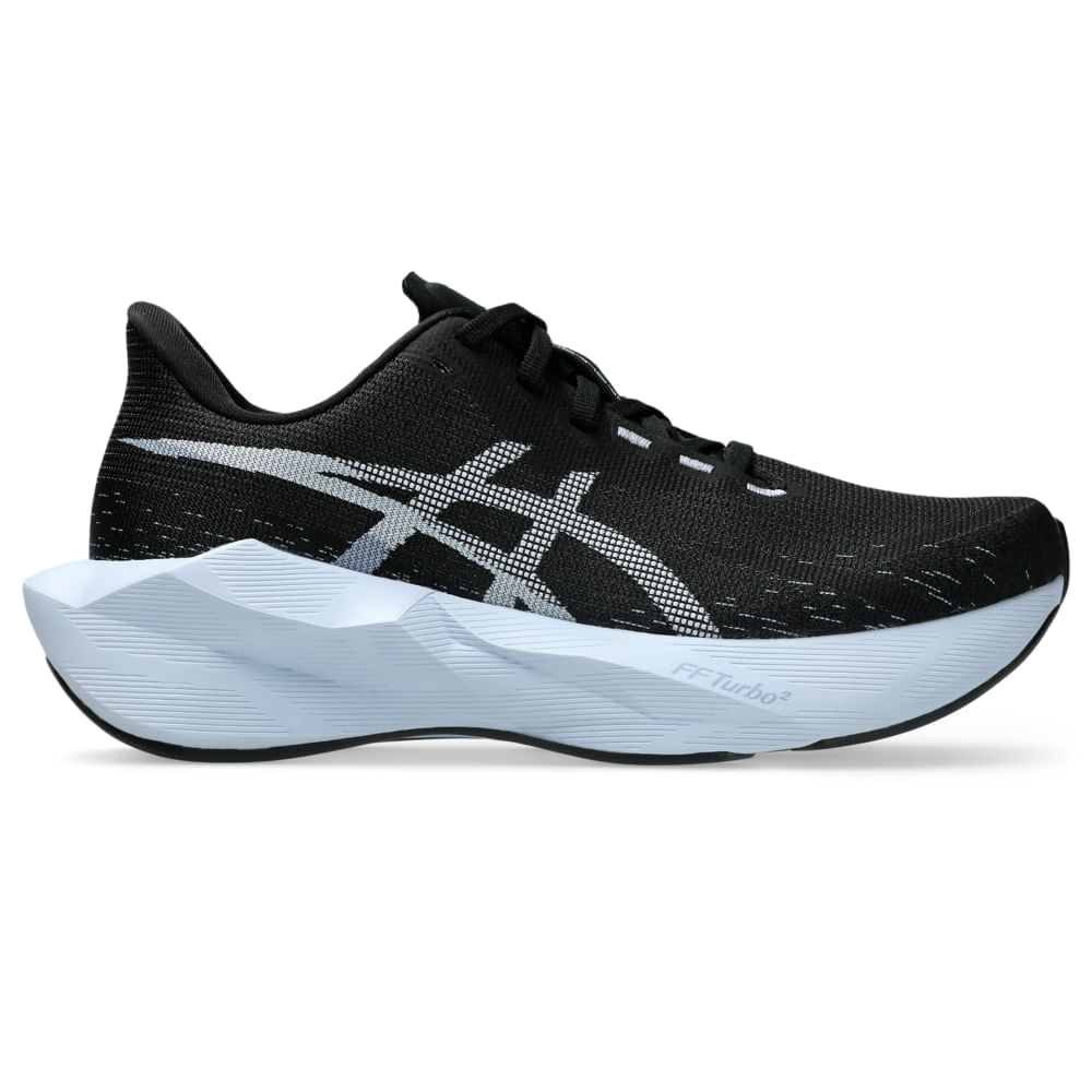 Tênis ASICS Novablast 6 - Preto/Azul - tam: 34.5