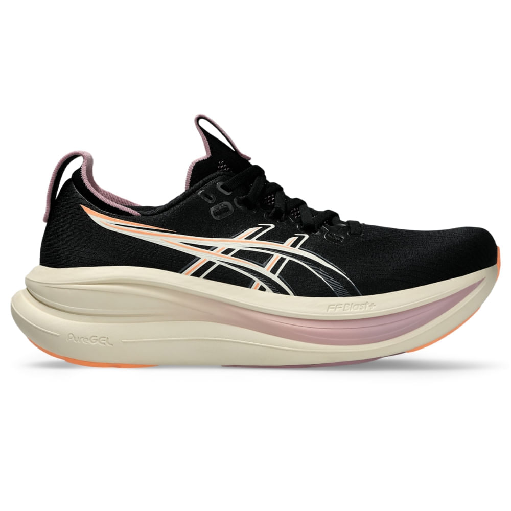 Tênis ASICS GEL Nimbus 28 - Feminino - Preto/Roxo - tam: 41.5