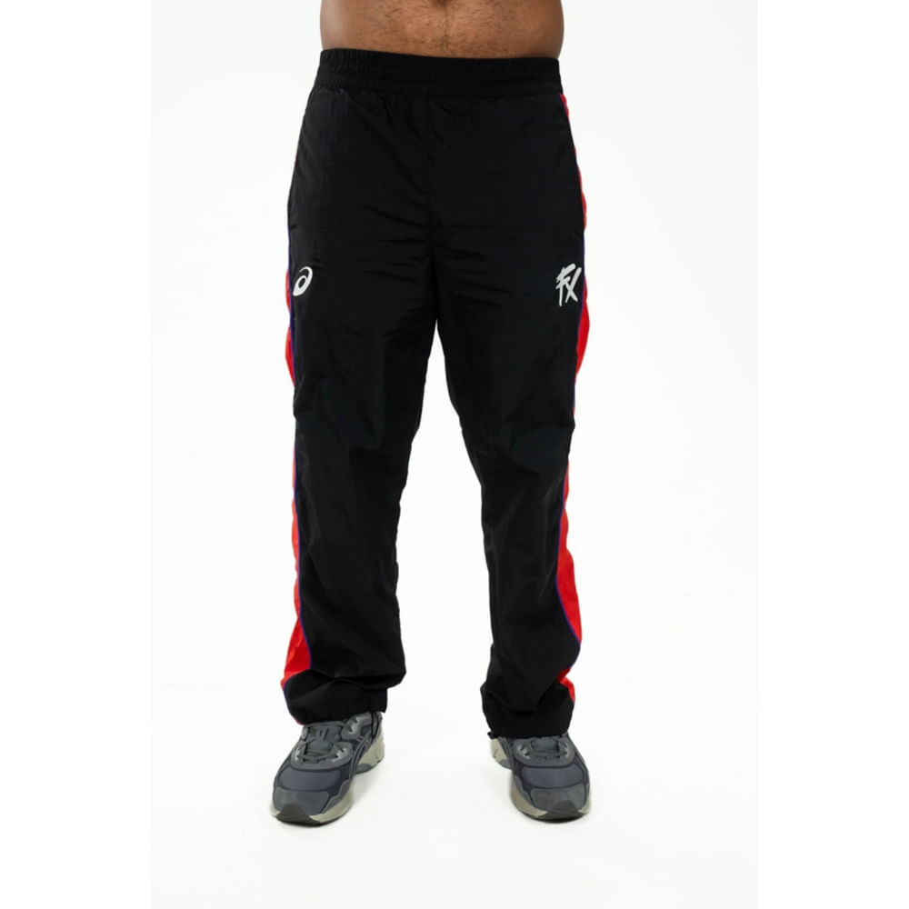 Calça ASICS Retro Fluxo W7M - Preto/Vermelho - tam: P