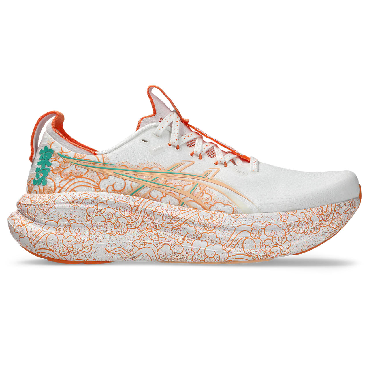 Tênis ASICS GEL Nimbus 28 - Feminino - Branco/Laranja - tam: 38