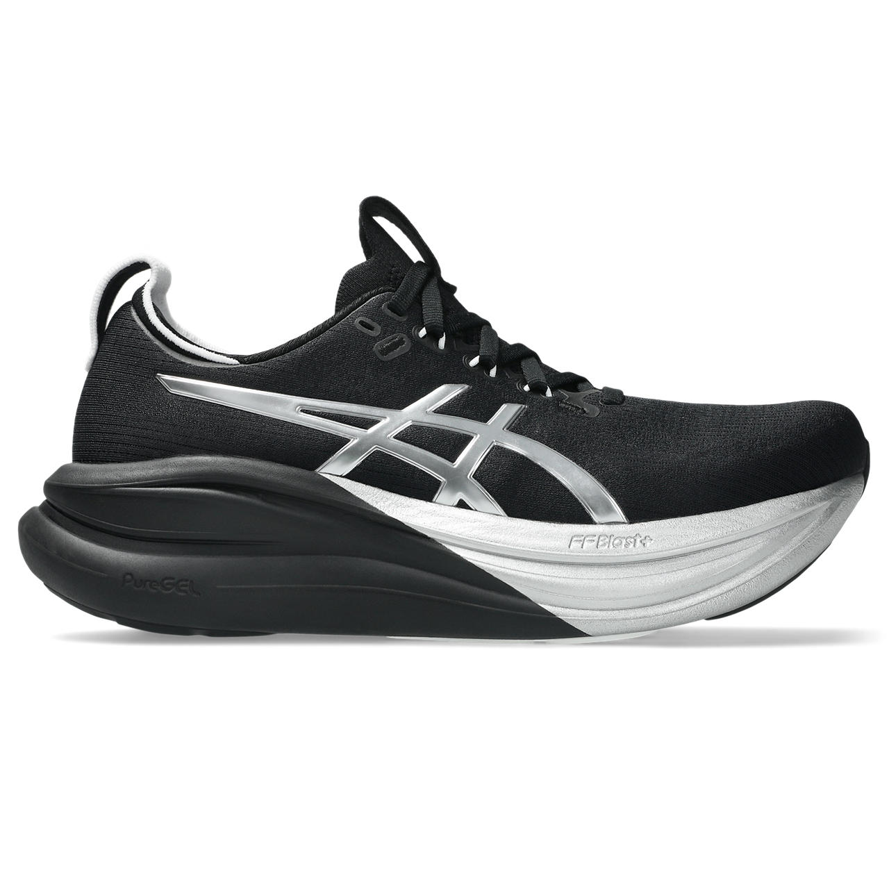 Tênis ASICS Gel- Nimbus 28 Platinum - Prata/Preto - tam: 34
