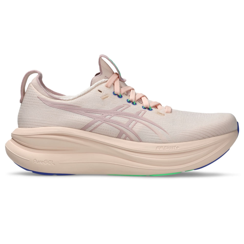 Tênis ASICS GEL Nimbus 28 - Feminino - Rosa/Bege - tam: 34.5
